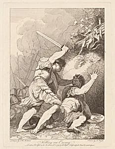 Killing an Enemy by Robert Blyth, after John Hamilton Mortimer