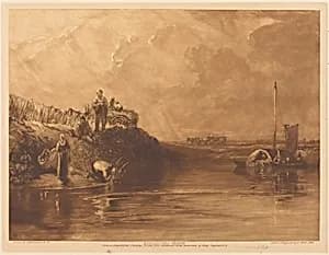 Kingston Bank, No.2 by Frank Short, after Joseph Mallord William Turner