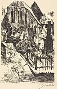 Kirchhof (Cemetery) by Lovis Corinth
