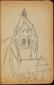 Kirchturm (Steeple) [p. 35] by Max Beckmann