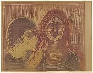 Kiss on the Hair by Edvard Munch