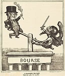 La Balançoire politique... by Honoré Daumier