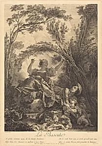 La Bascule by Jacques-Firmin Beauvarlet after Jean-Honoré Fragonard