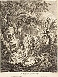 La Bonne Aventure by Pierre-Alexandre Aveline after François Boucher