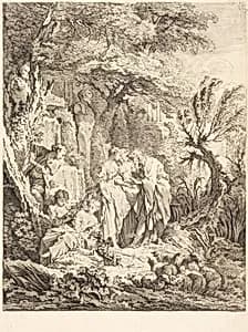 La Bonne Aventure by Pierre-Alexandre Aveline after François Boucher