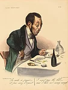 La carte a payer by Honoré Daumier