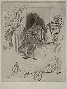 La Dernière Maja by Félicien Rops