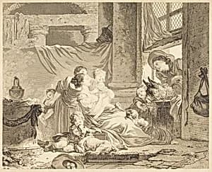 La famille du fermier by Clément-Pierre Marillier after Jean-Honoré Fragonard
