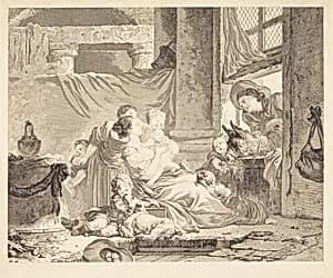 La famille du fermier by Clément-Pierre Marillier after Jean-Honoré Fragonard