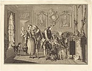 La jolie fermiere by Joseph de Longueil after Charles Eisen