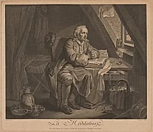 La Méditation by René Gaillard, after Johann Eleazar Schenau