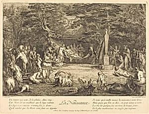 La Naissance (Birth) by Claude Gillot