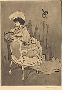 La Parisienne (small plate) by Jacques Villon