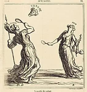 La Partie de volant by Honoré Daumier