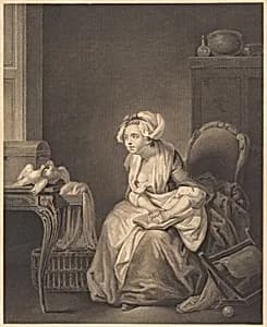 La premiere lecon d'amour by Nicolas Joseph Voyez after Jean-Baptiste Greuze