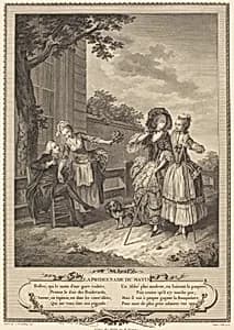 La promenade du matin by Charles Louis Lingée after Sigmund Freudenberger