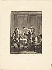 La provocation by Antoine-Jean Duclos after Jean-Michel Moreau