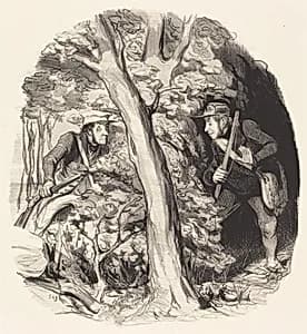 La Rencontre sous bois by Honoré Daumier