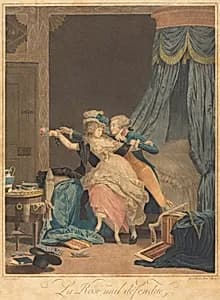 La Rose mal defendue by Philibert-Louis Debucourt