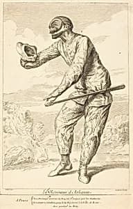 La Révéranse d'Arlequin by François Joullain after Claude Gillot