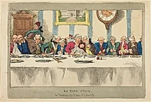 La Table d'Hote by Thomas Rowlandson