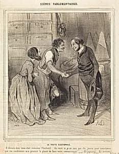La Visite électorale by Honoré Daumier