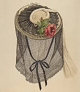 Lace and Straw Bonnet