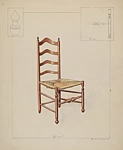 Ladderback Chair by Alfred Walbeck
