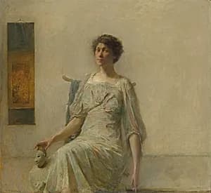 Lady with a Mask by Thomas Wilmer Dewing