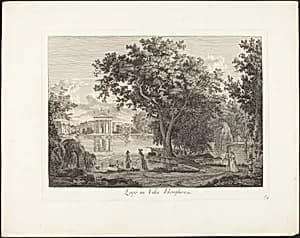 Lago in villa Borghese by Albert Christoph Dies