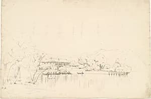 Lake Houses by Worthington Whittredge