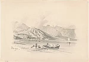 Lake Shore, Menaggio [recto] by John Singer Sargent