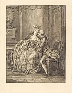 L'amant pressant by after Charles Eisen