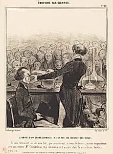 L'Amitié d'un grand chimiste... by Honoré Daumier
