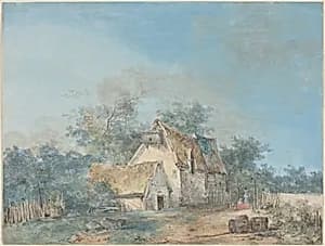 Landscape by Louis Gabriel Moreau the Elder