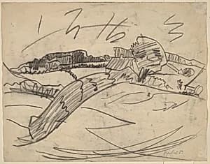 Landscape [verso] by Erich Heckel
