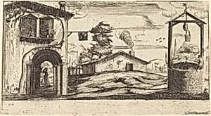 Landscape with a Well by after Jacques Callot