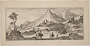Landscape with Castle by Stefano Della Bella