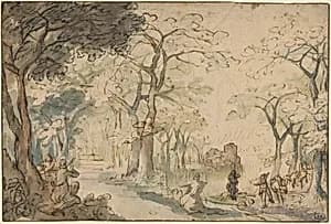 Landscape with Elisha Mocked by David Vinckboons