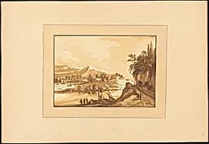 Landscape with Fishing Boats by Maria Catharina Prestel after Franz Edmund Weirotter