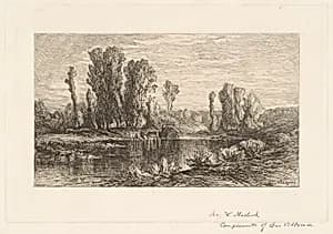 Landscape with Hay Wagon by Charles Volkmar