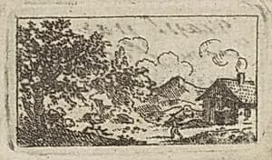 Landscape with House by Charles B. J. Févret de Saint-Mémin