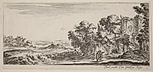 Landscape with Ruins by Stefano Della Bella