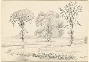 Landscape with Three Trees by James Wells Champney