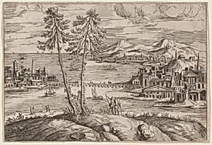 Landscape with Two Trees by Giovanni Battista Pittoni