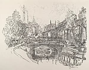 Landwehr Canal, Berlin by Joseph Pennell