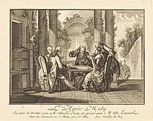 L'apres-midi by Joseph de Longueil after Charles Eisen
