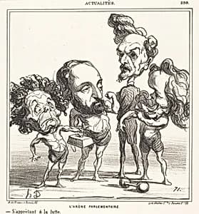 L'Arène parlementaire by Honoré Daumier