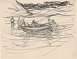 Launching the Life Boat by Charles H. Woodbury