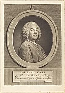 Laurent Cars by Simon Charles Miger after Jean-Baptiste Perronneau